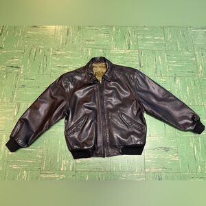 Hugo Boss Leather Jacket - Men's Medium